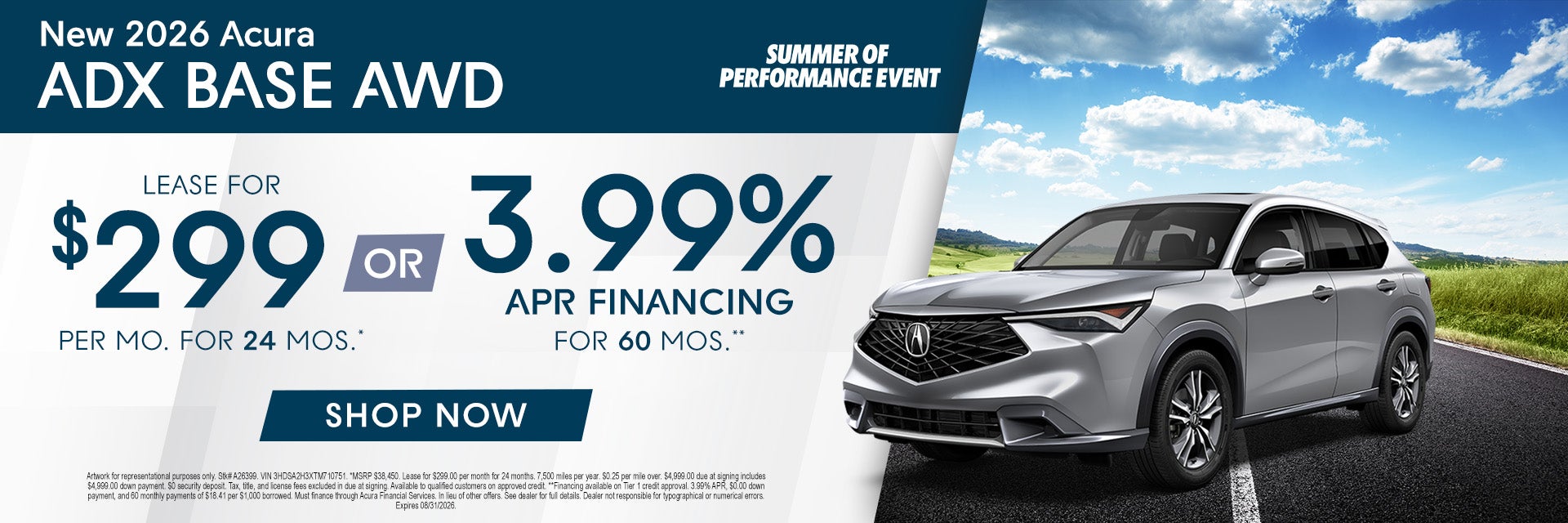 Acura ADX incentive