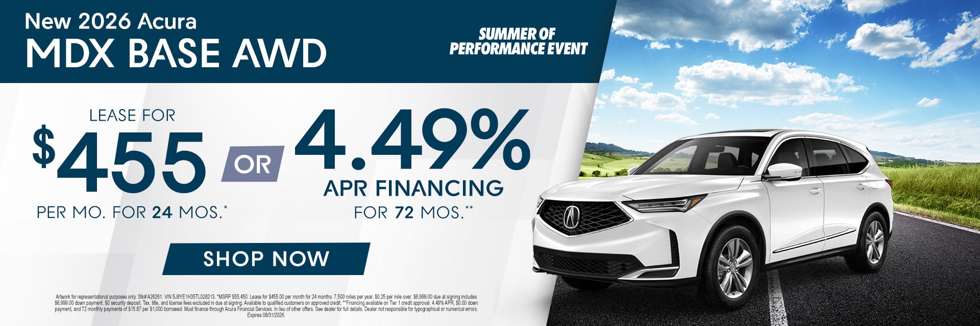 Acura MDX incentive