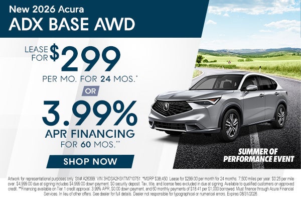 Acura ADX incentive