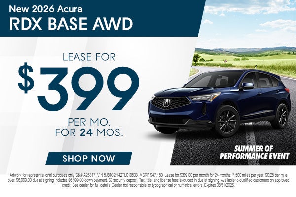 Acura RDX incentive